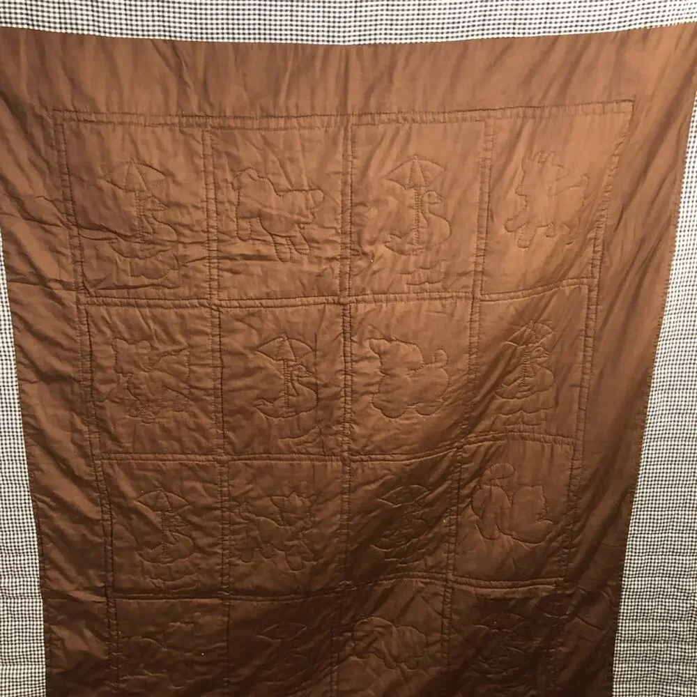 Vintage Embroidered Animal Quilt